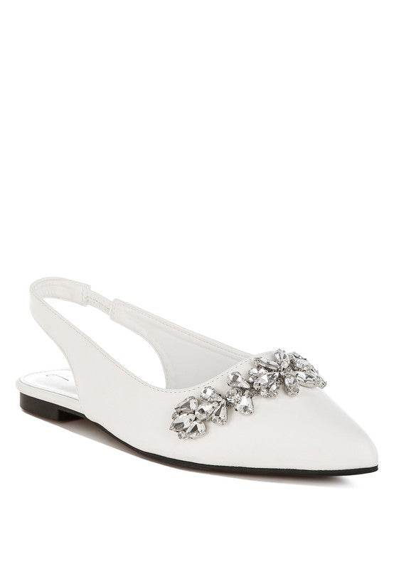 Adhara Diamante Embellished Flat Sandals