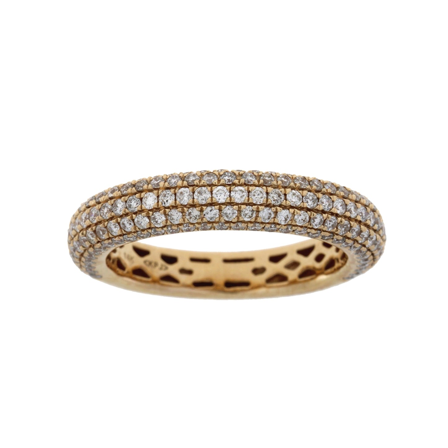1.00ct Diamond Wedding Band Ring 14KT Rose Gold