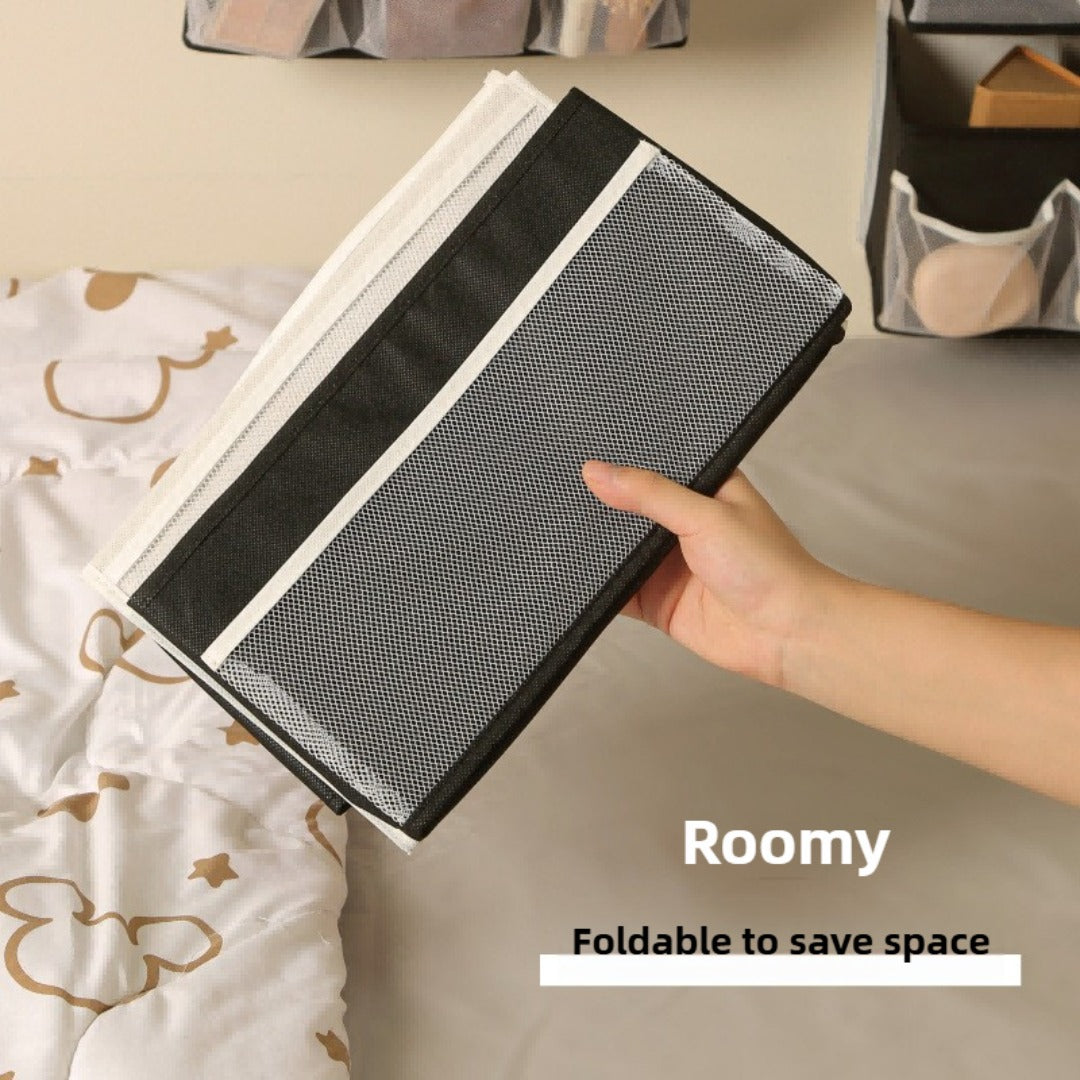 Dormitory multi-layer visual storage hanging bag foldable large-capacity item shelf wall-mounted layered hanging bag