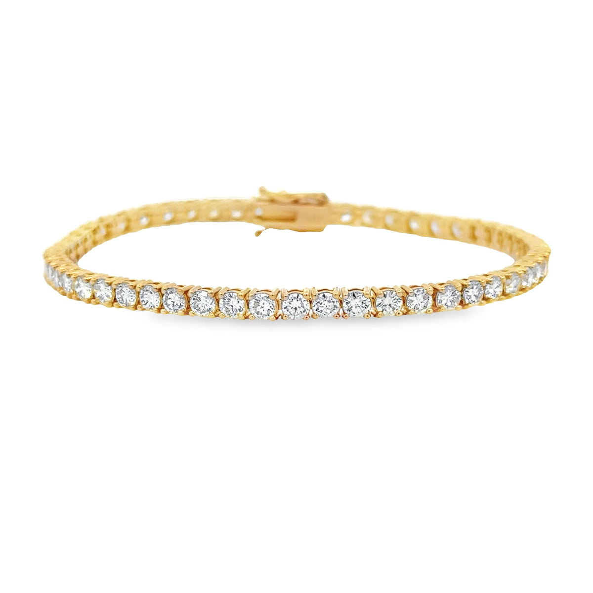 5.50ct Diamond Tennis Bracelet 18KT Yellow Gold