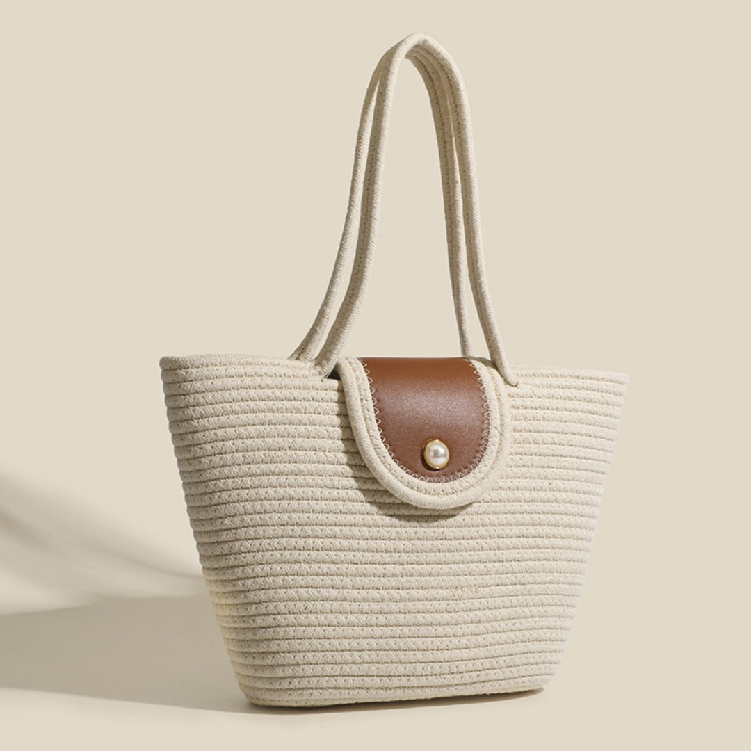 Large capacity hobo tote bag, beach bag weaving, bag women's woven handbag, casual vegetable basket bag underarm bag