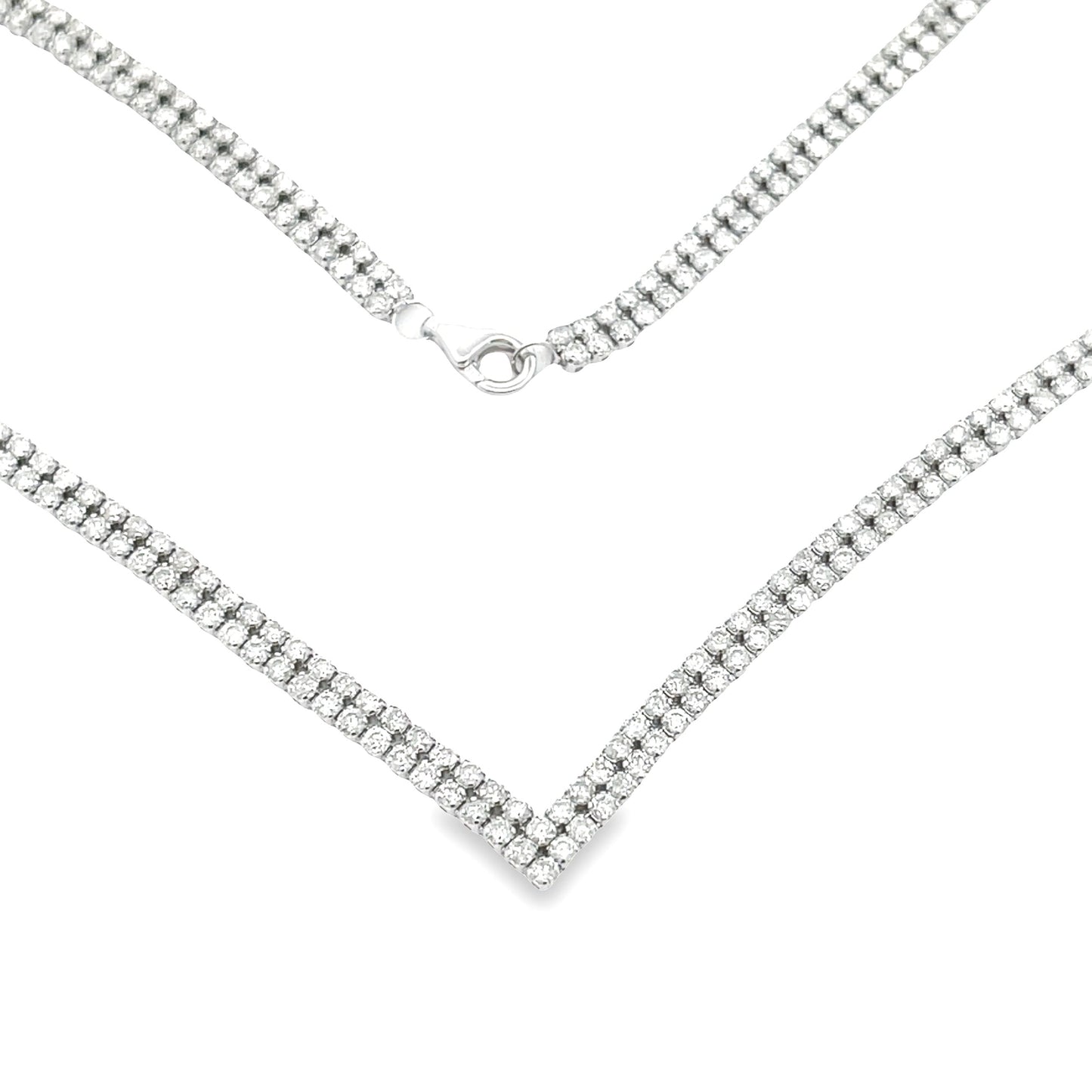 7.00ct Diamond Tennis Necklace 14KT White Gold