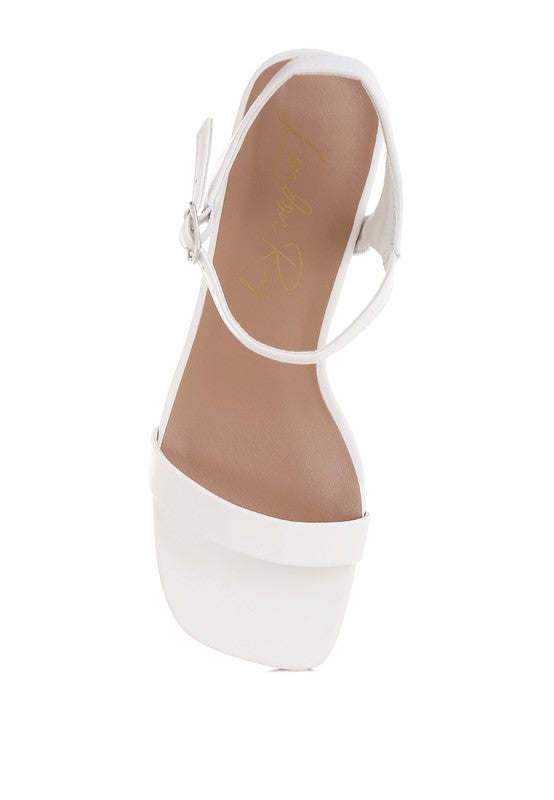 Kazara Faux Leather Block Heels