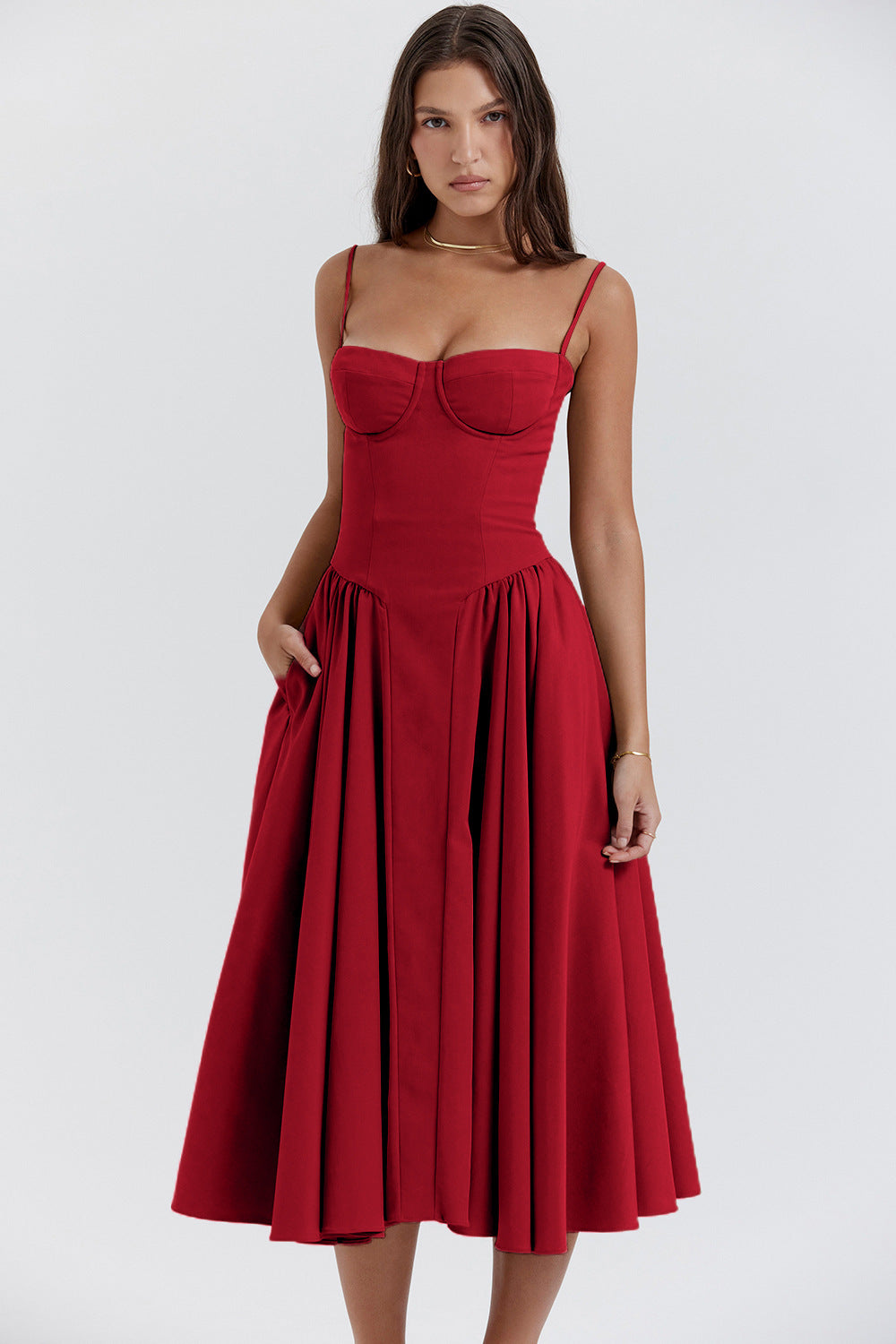 Suspender Dress Summer Elegant