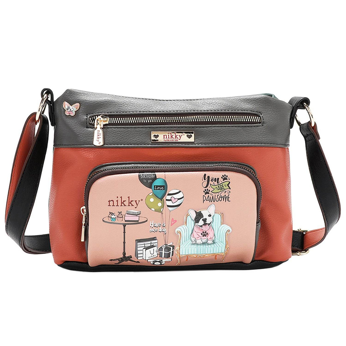 Nicole Lee USA Eco-Leather Adjustable Strap Crossbody Bag