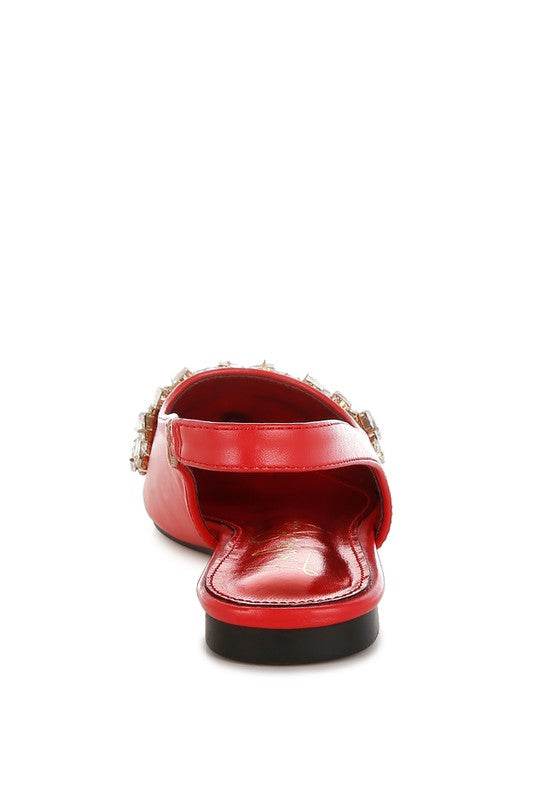 Adhara Diamante Embellished Flat Sandals