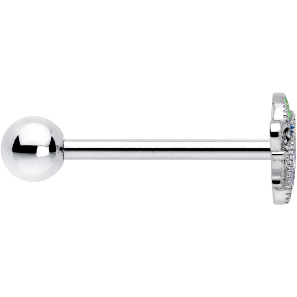 Pastel Profile Butterfly Barbell Tongue Ring