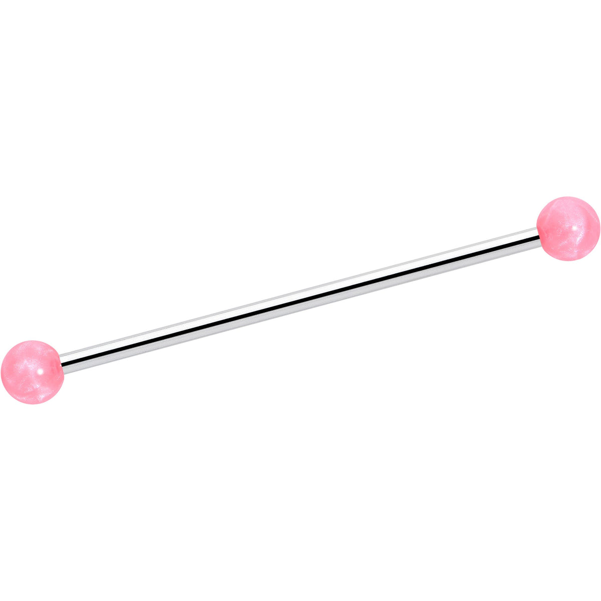 14G Color Acrylic Ball Industrial Barbell 38mm