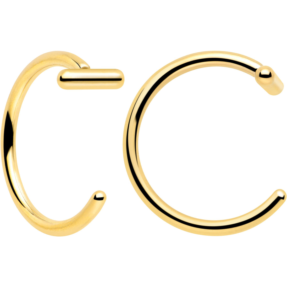 20G Bar Implant Grade Titanium Open Hoop Earrings