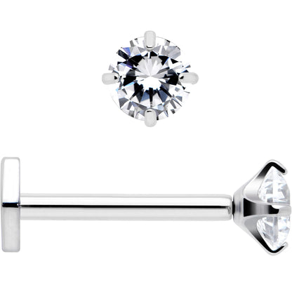 18G 5/16 CZ Implant Grade Titanium Reversible Threadless Flatback