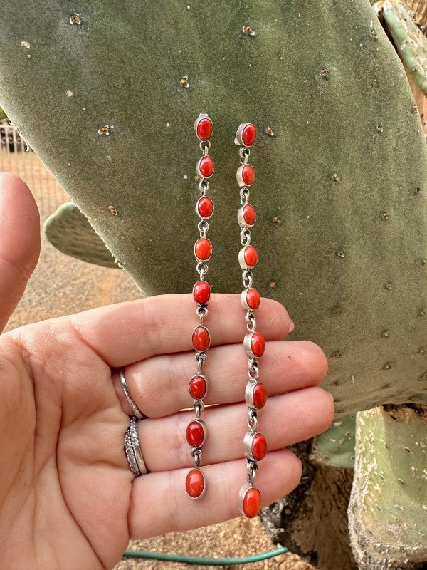 Cassidy Collection Handmade  Natural Coral and Ste