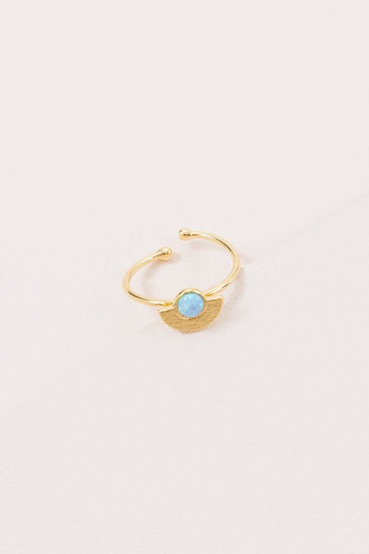 Pixum Wide Eye Stone Ring | Blue