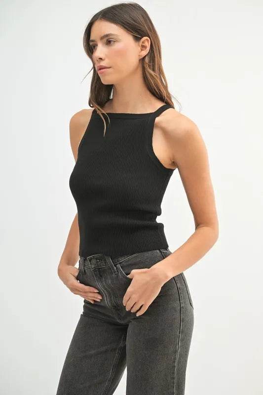 MABLE Ribbed Knit Tank