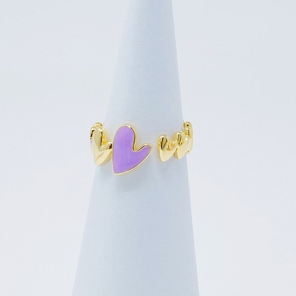 Soft Heart Open Ring