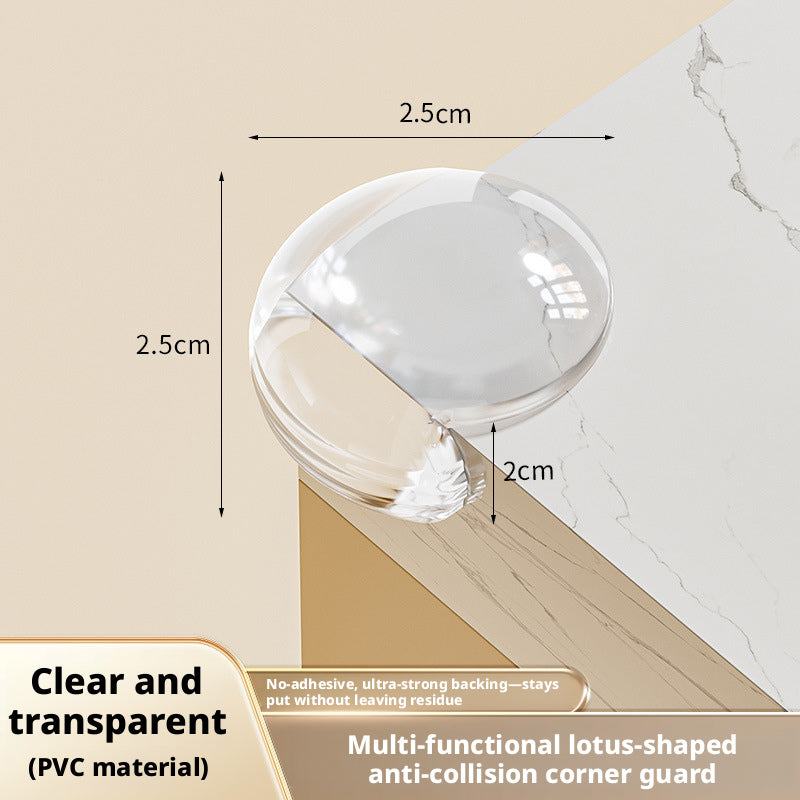 Multi-functional anti-collision angle-transparent transparent color-4 pack