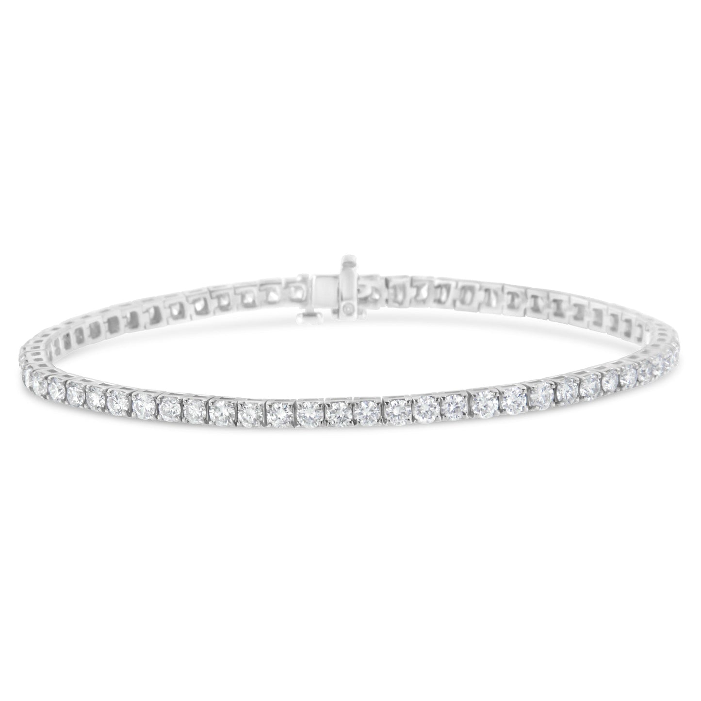 IGI Certified 4.0 Cttw Diamond 14K White Gold Classic 7â€ Tennis Bracelet (H-I Color, I1-I2 Clarity)