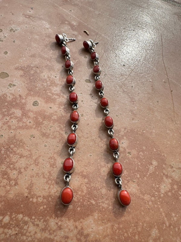 Cassidy Collection Handmade  Natural Coral and Ste