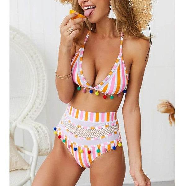 Two Pieces Color Ball Bikini
