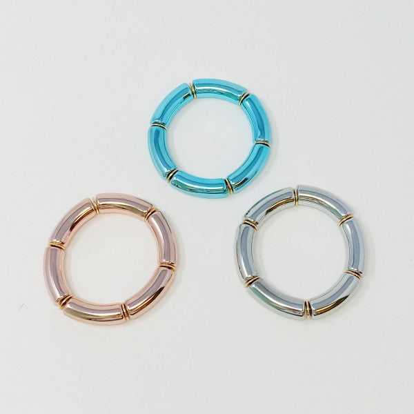 Colored Tube Stretch Bracelet