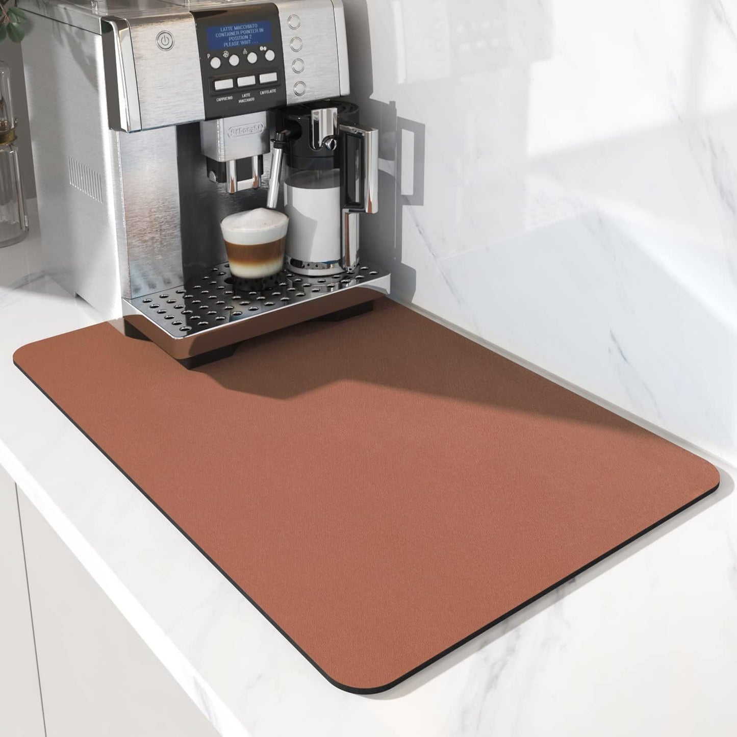 Simple Solid Color New Style Diatomaceous Earth Coffee Machine Mat
