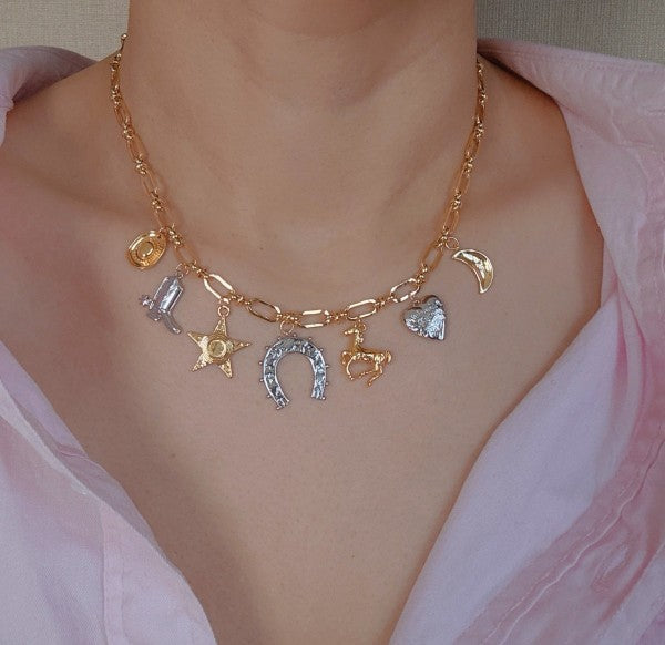 Wild Western Multi Charm Necklace
