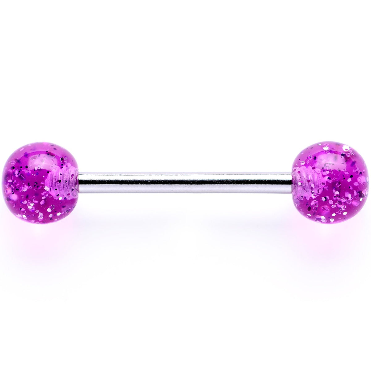 Glittering Grape GLITTER Barbell Tongue Ring