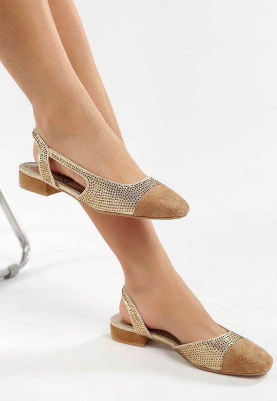 Rerita Rhinestone-Studded Glitter Sandals