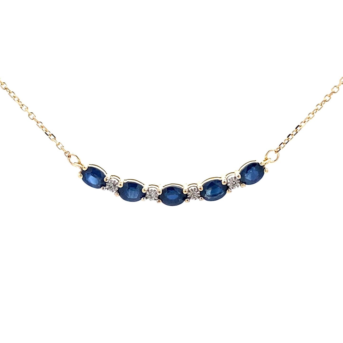 Sapphire Diamond Fashion Pendants 10KT Yellow Gold