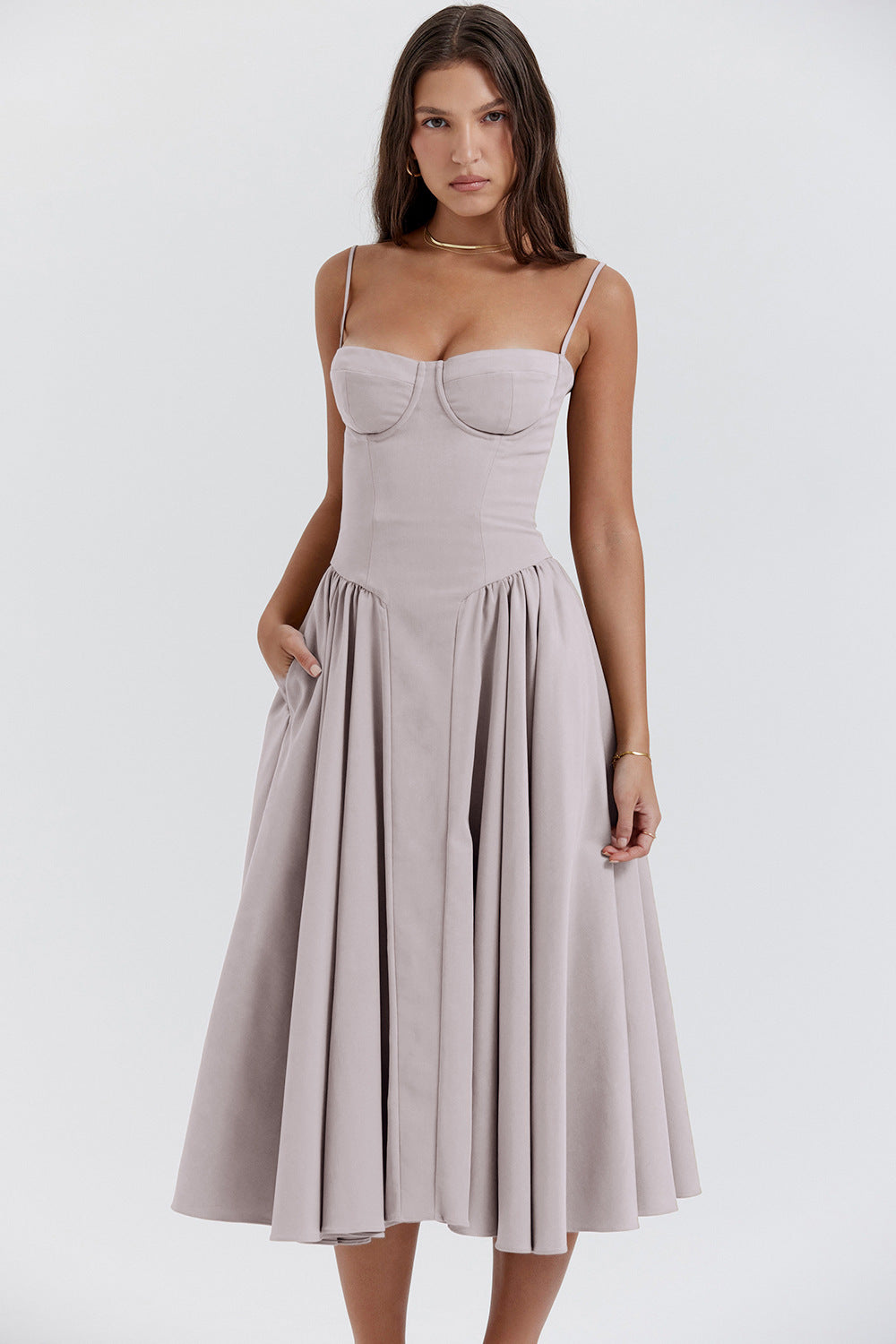 Suspender Dress Summer Elegant