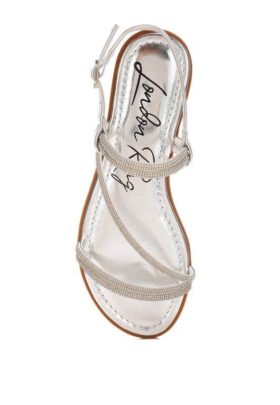 Bawley Rhinestone Strappy Flat Sandals