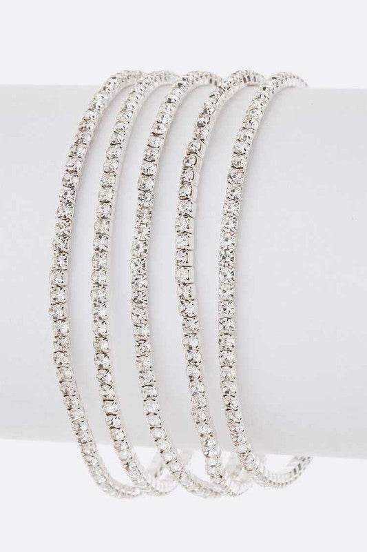 Crystal Stretch Bracelets Set