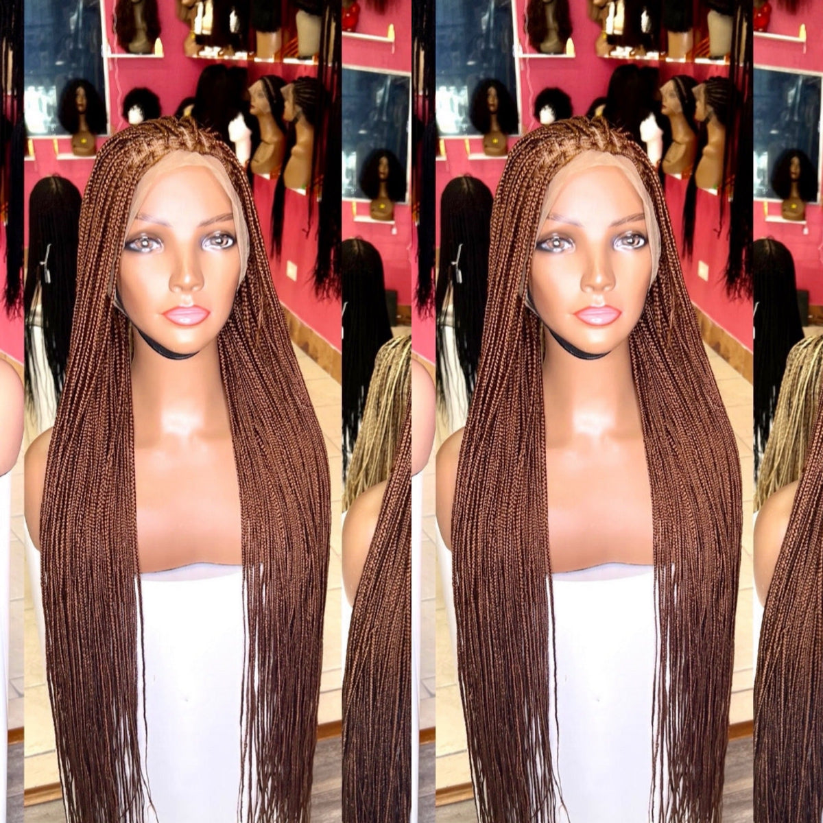 40inches knotless braided wig Brown