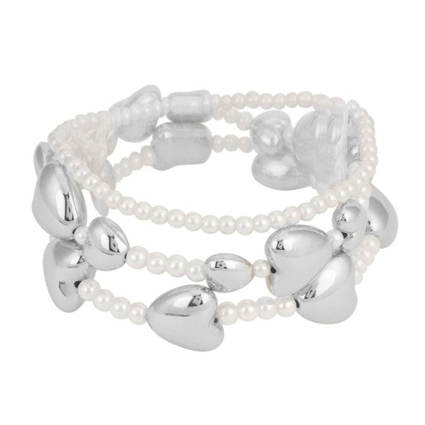 Annie Puffy Hearts Bracelet Set Of 3