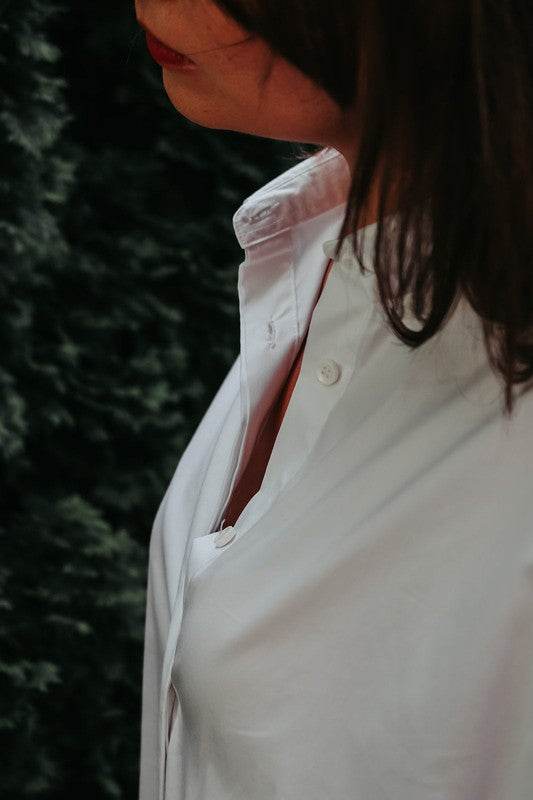 CASUAL SHIRT DRESS WITH POCKETS