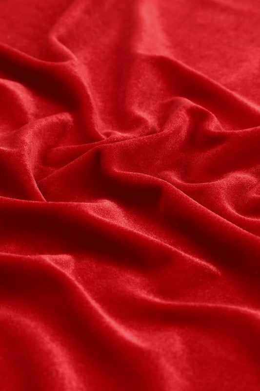 Velvet Open-Front Pocketed Cardigan