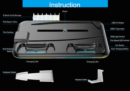 PS5 Host Multi-function Cooler Pad