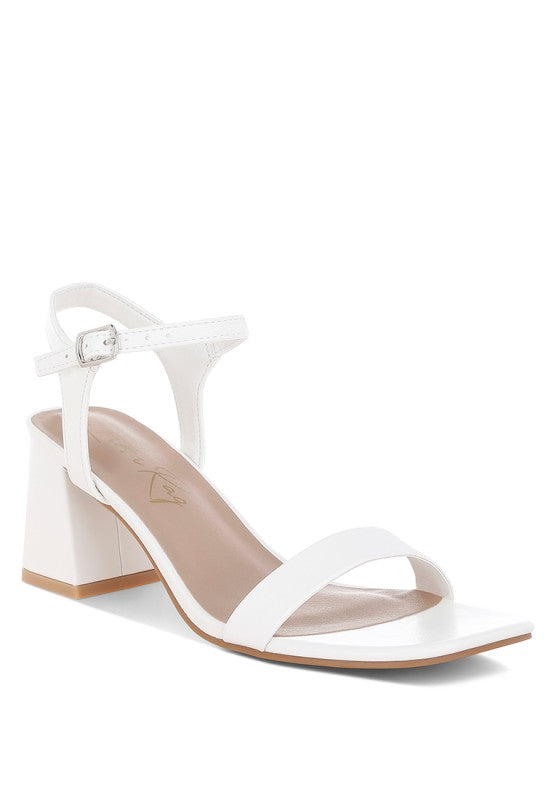 Kazara Faux Leather Block Heels