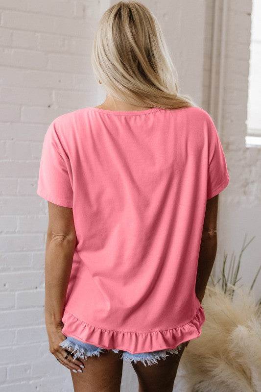 Kimber Frilled Hem Loose Top