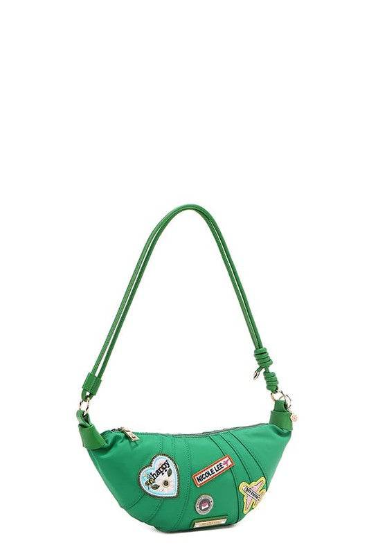 Nicole Lee USA Color Patch Croissant Bag