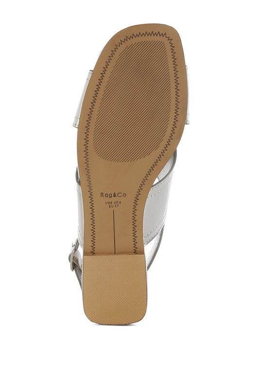Kanon Metallic Pleather Criss-Cross Flats