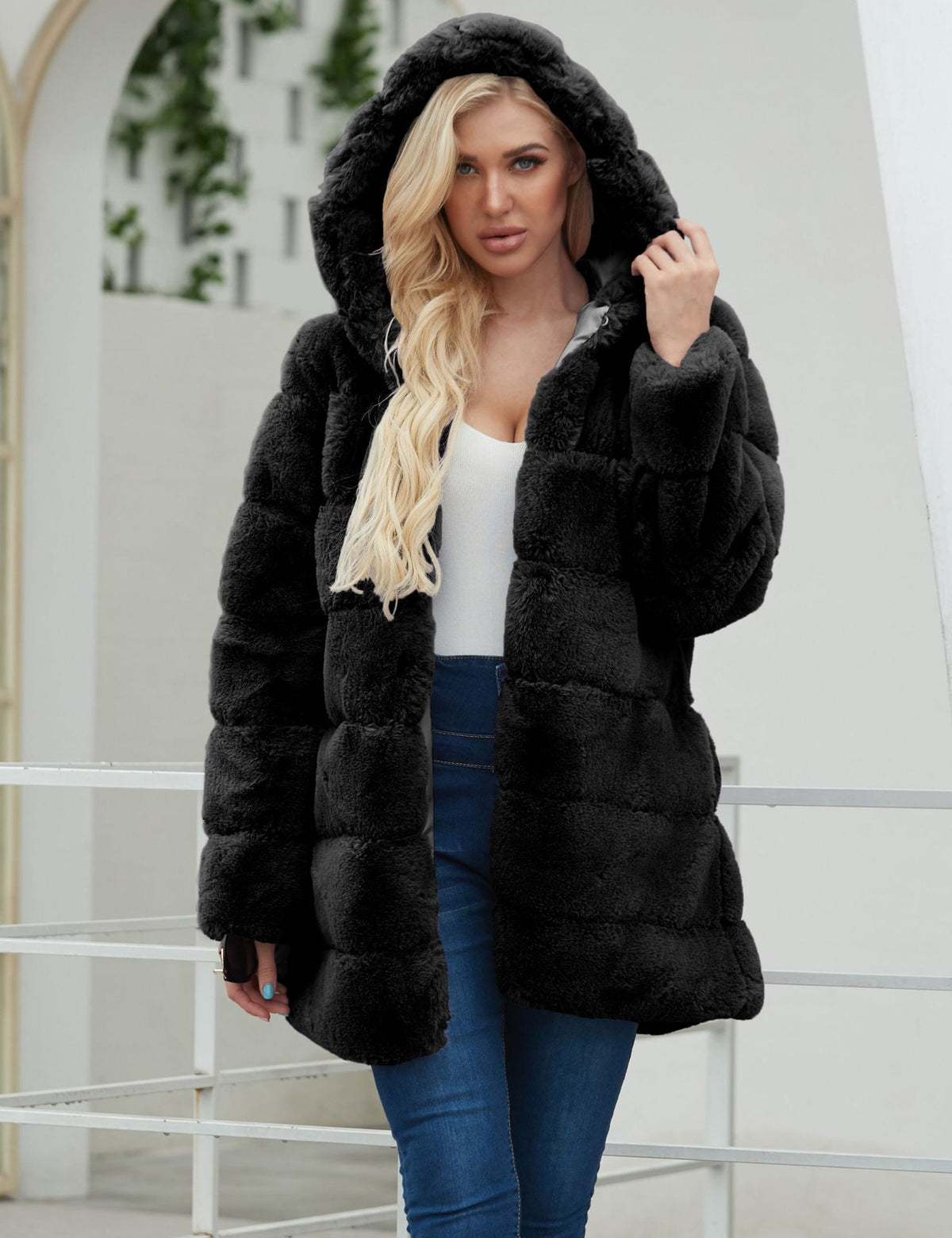 Long Faux Fur Women Coat Women Autumn Winter Long Overcoat Women
