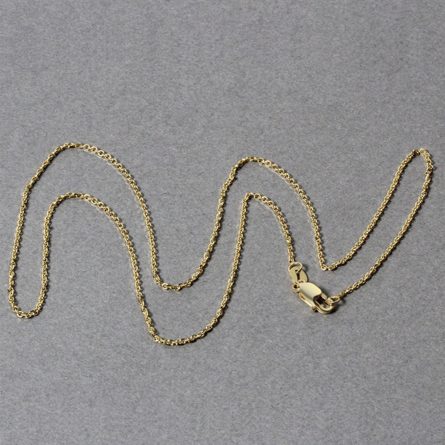 10k Yellow Gold Diamond Cut Cable Link Chain (1.10 mm)