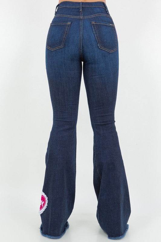 Sweet Heart Bell Bottom Jean- Inseam 32\"