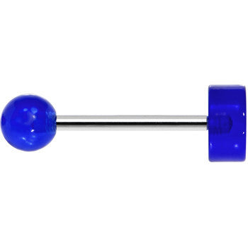 14G 5/8 Blue Acrylic Behind the 8 Ball Tongue Ring