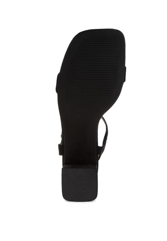 Akiya Square Toe Block Heels