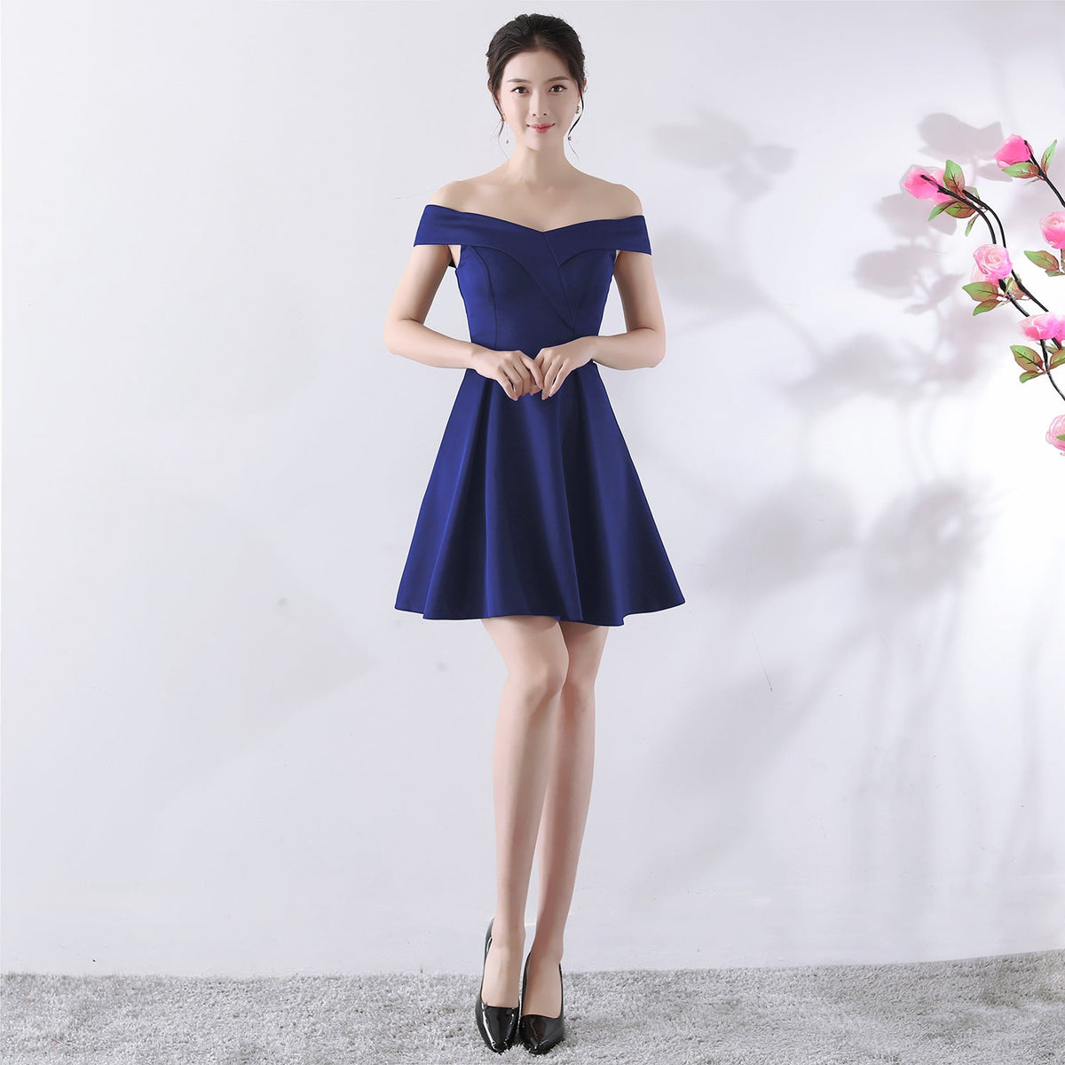 Toast Dress Bride Spring Wedding Summer Red Short off Shoulder Wedding Dress