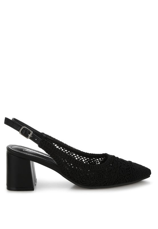 Tolina Woven Design Slingback Sandals