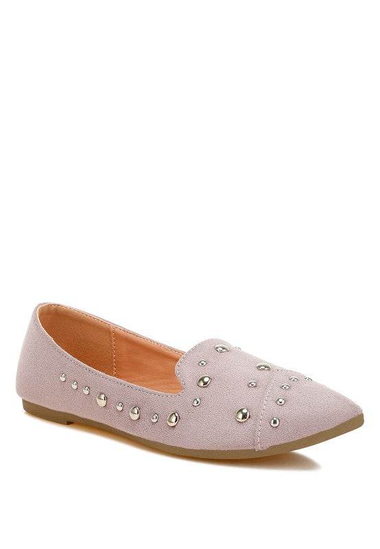 Olesia Stud Emebllished Ballet Flats