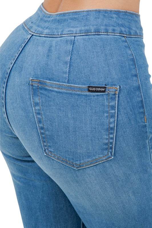 Harley Wide Leg Med Blue- Inseam 34