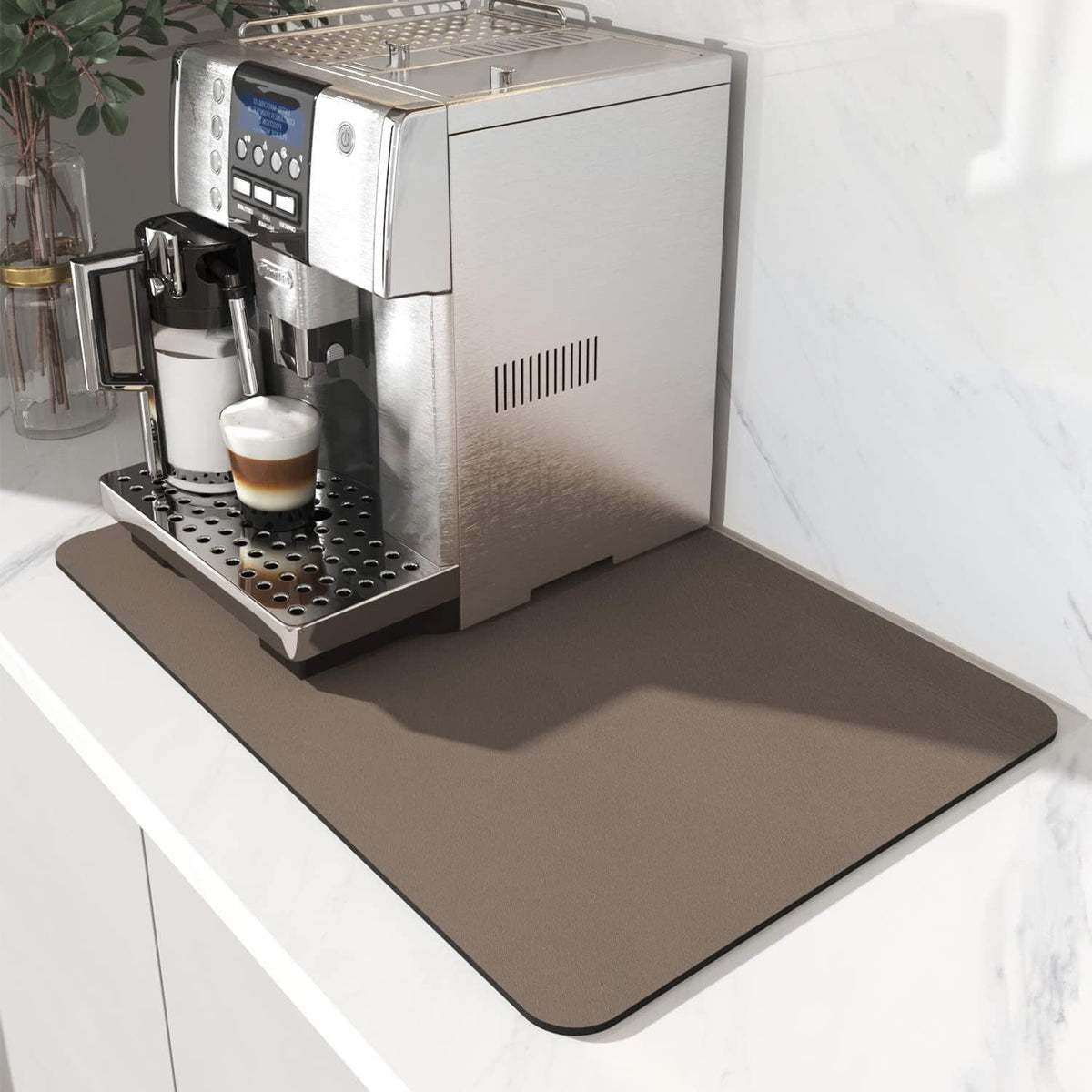 Simple Solid Color New Style Diatomaceous Earth Coffee Machine Mat